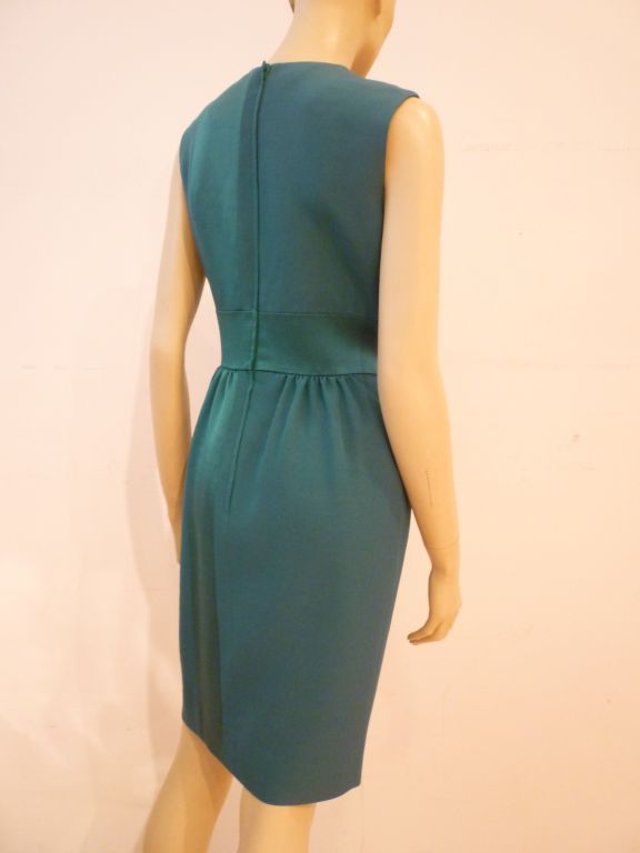 Women's Moschino Couture!  Green Satin and Crepe Cocktail Dress