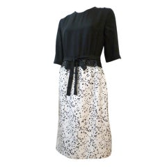 Norman Hartnell 1950s Silk Dress Suit w/ Sequin Embellishment 10