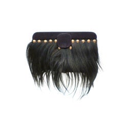 40s Avant Guarde Box Bag - Fur Embellished