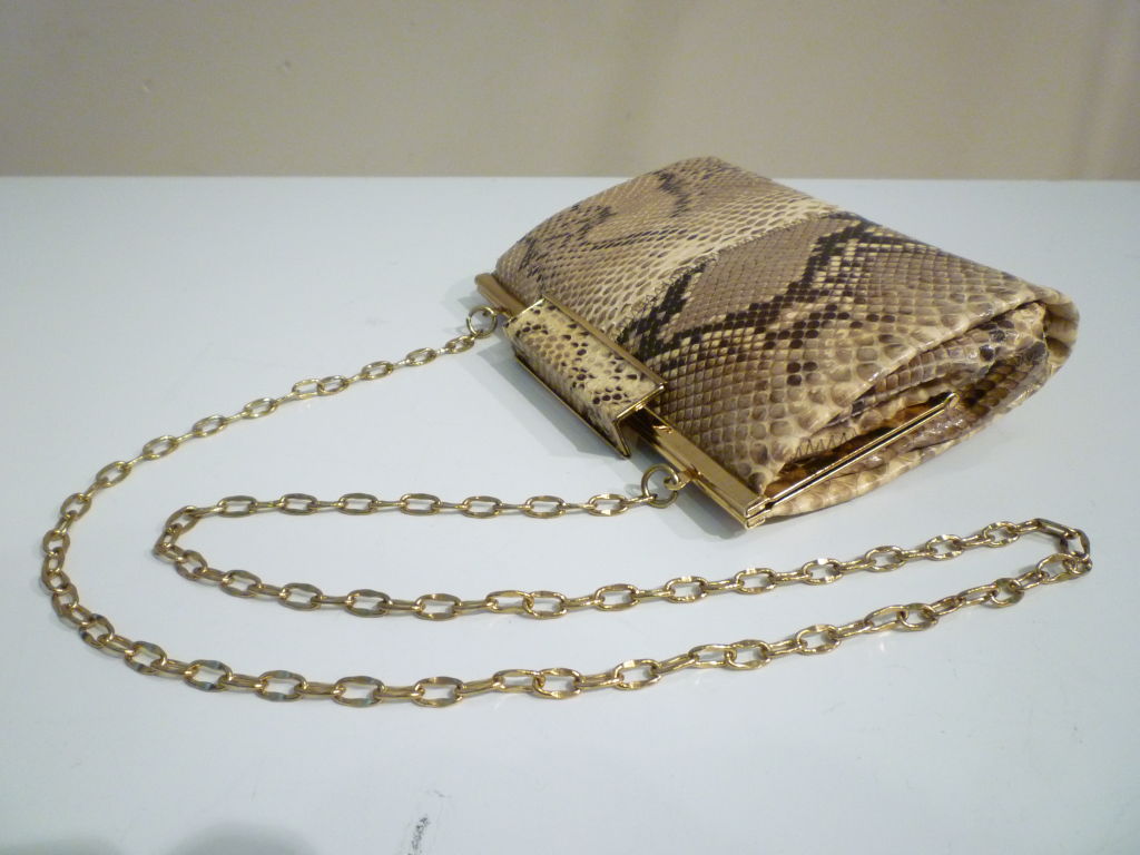 Women's 70s Snakeskin Disco Shoulder Bag