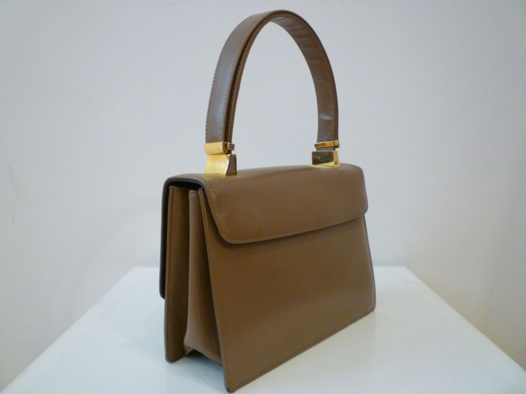 Women's Chic Koret Brown Leather Handbag