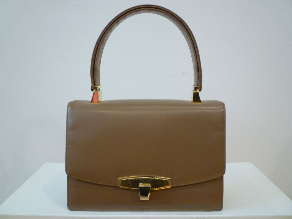 Chic Koret Brown Leather Handbag 3