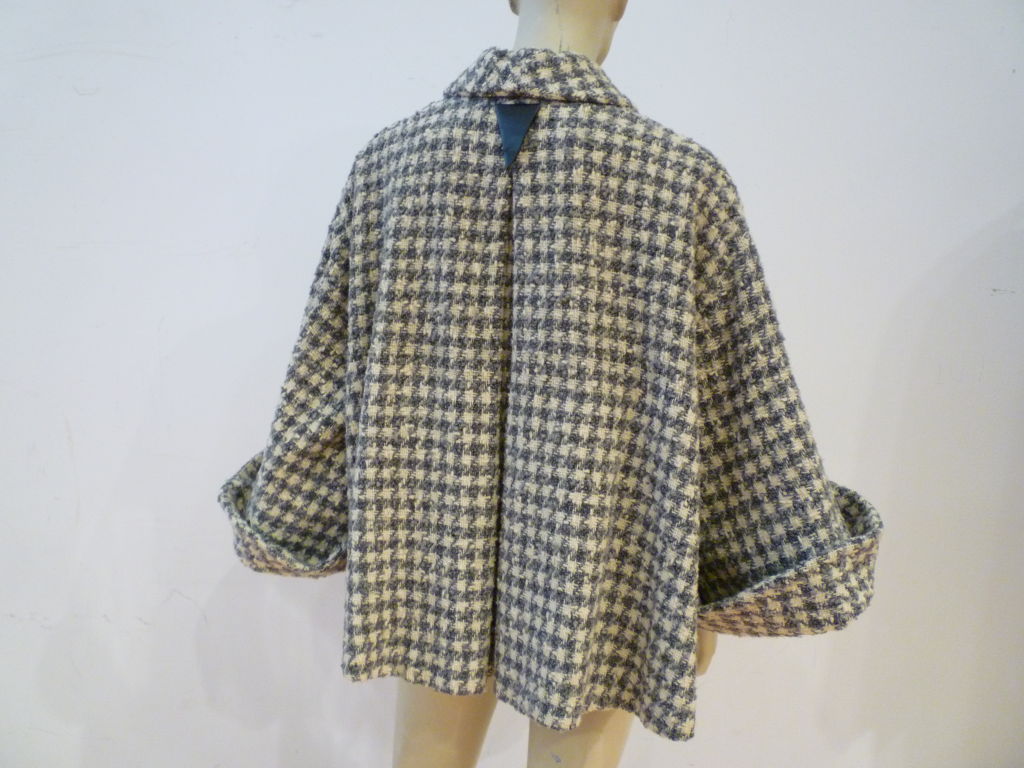 Lilli Ann 40s Sporty Tweed Wool Flared Cropped Swing Coat at 1stDibs ...