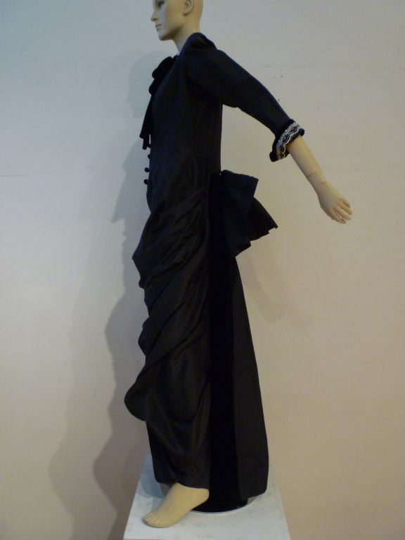 Hartnell 50s Incredible Victorian Revival Couture Gown
