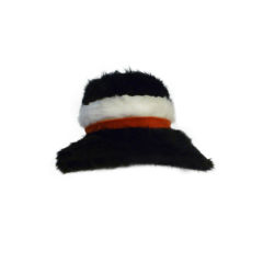 Mr. John Jr. Mohair 60s Fedora in Black/White/Red 1