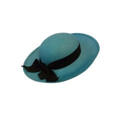 Chanel Genuine Straw Hat in Brilliant Turquoise