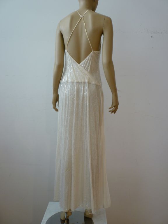 diaphanous white gown