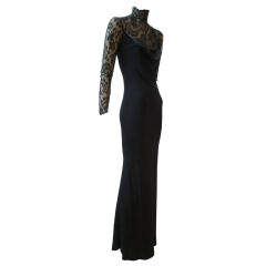 Givenchy by Galliano  Amazing Lace Column Gown w/ Low Back
