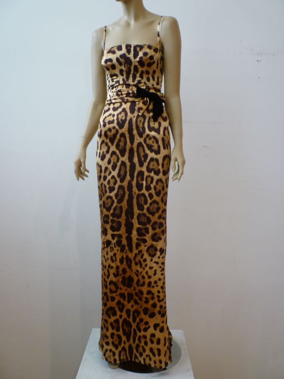 Dolce & Gabbana Leopard Satin Bustier Gown 3