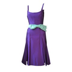 Christian Lacroix Royal Purple  Cocktail Dress w/ Full Skirt