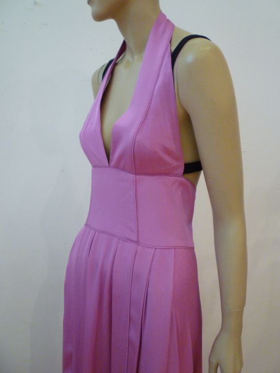 Narciso Rodriguez Modern Halter Gown w/ Lingerie Strap Detail 2