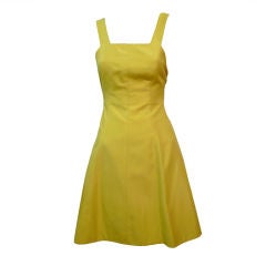 Claude Montana 80s Yellow Summer Sun Dress