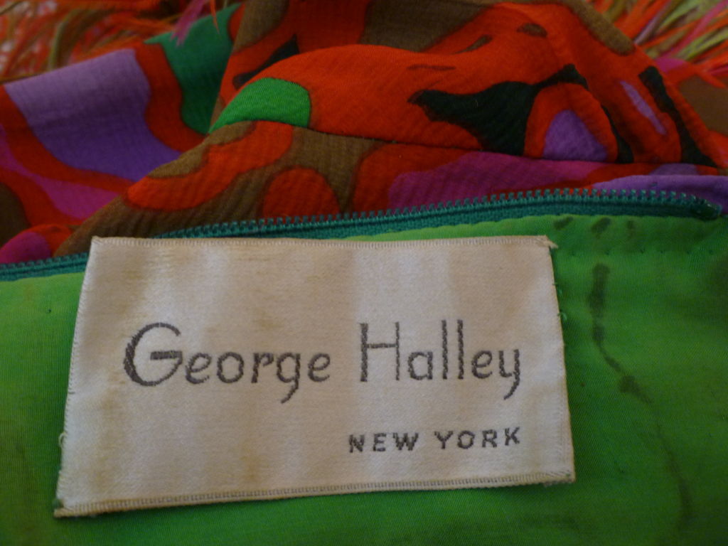 Wild George Halley 60s Silk Chiffon & Extravagant Ostrich Dress 3