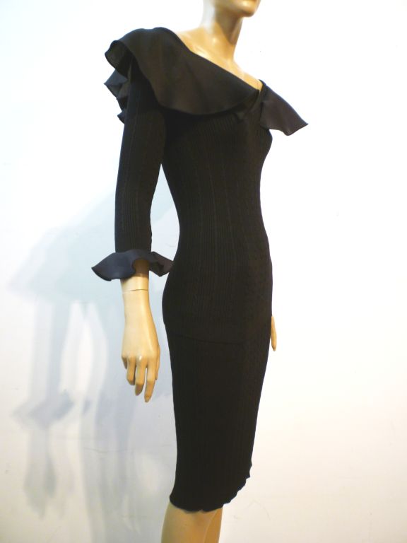 Saint Laurent Rive Gauche 2-Piece Silk Knit Suit