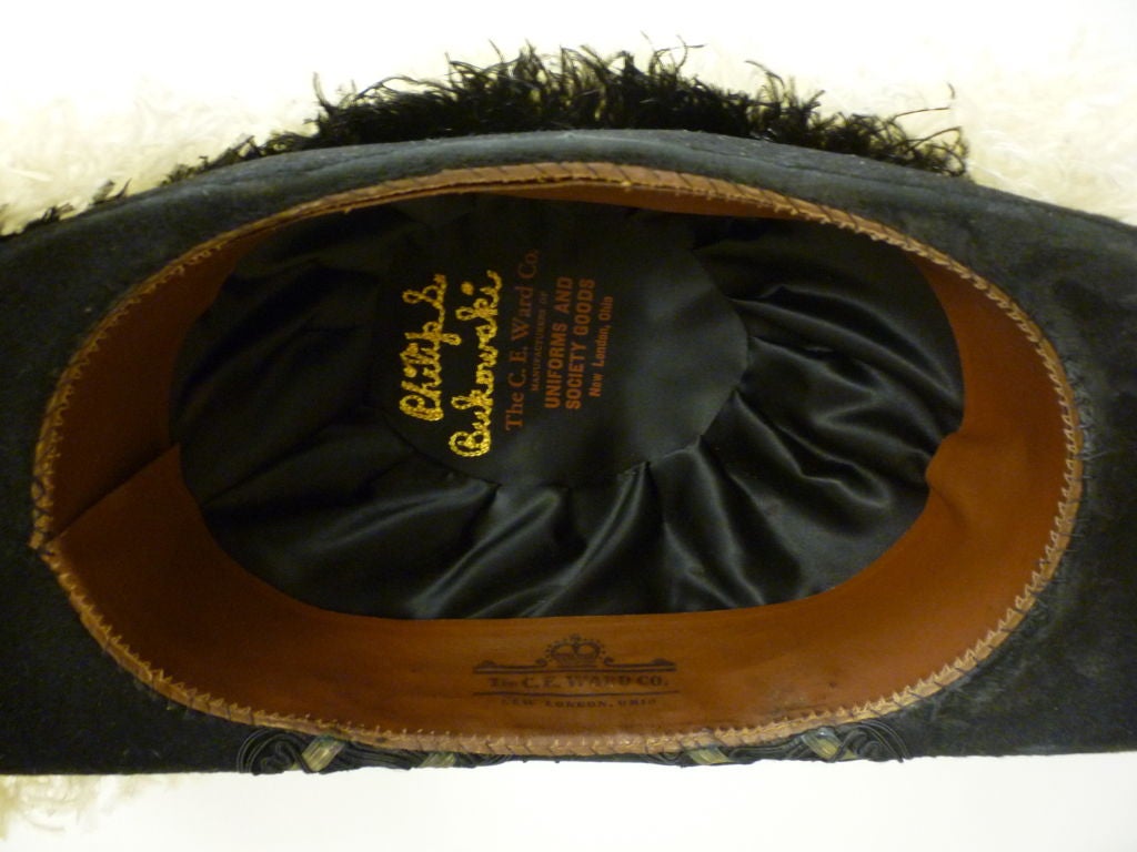 Brown Antique Admiral  Hat with Elaborate Ostrich Feather