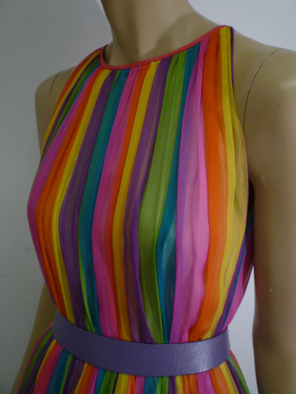 rainbow striped dress