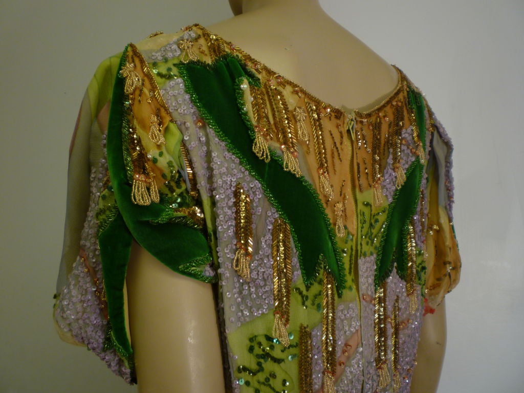 Sophie Tucker MGM Costume Gown!  Hand-Beaded 1