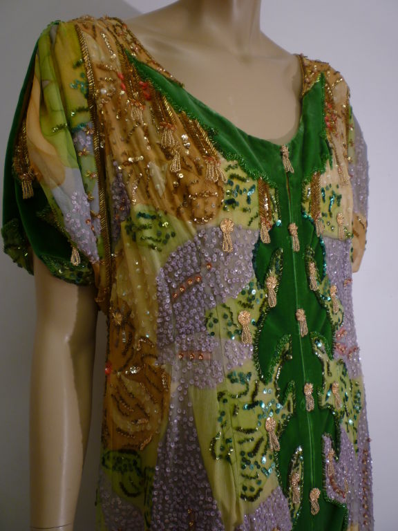 Sophie Tucker MGM Costume Gown!  Hand-Beaded 2