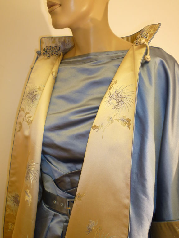 50s Satin Dress and Reversible Evening Coat 1