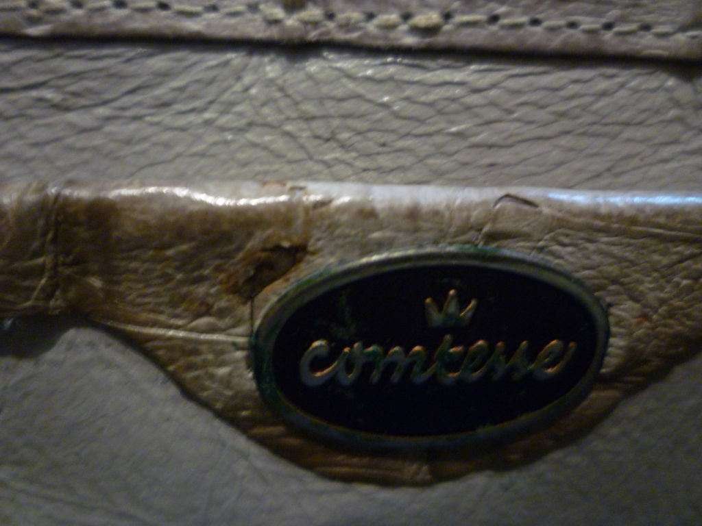 50s Hombré Natural Crocodile Skin Handbag 2