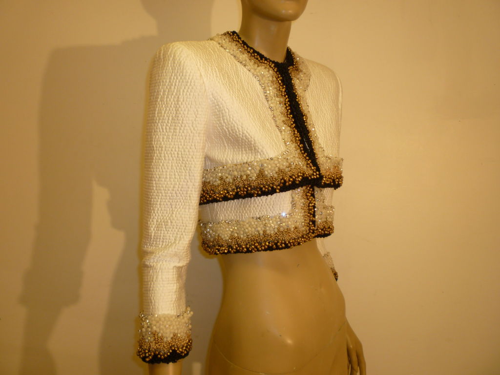 Mary McFadden 80s Ombré Toreador Style Jacket w/ Bells!