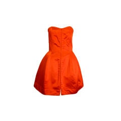 Claude Montana 80s Red Silk Satin Bustier Mini Dress 4