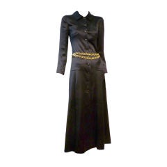 Vintage 2000 Chanel Silk Charmeuse Duster