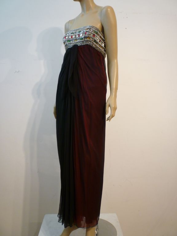 Women's Galanos Heavily Beaded 1965 Gown - Book Piece