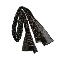 1920s Assuit Scarf in Black Net and Coin Silver