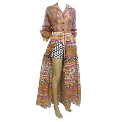 60s 2-Piece Voile Playsuit Set in Outrageous Patterns