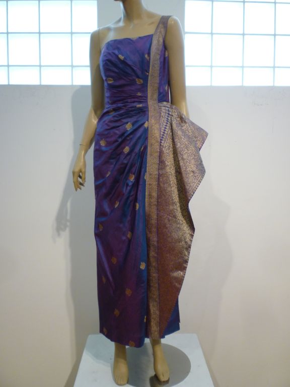 Women's Star of Siam 50s Sari Inspired Bombshell Cocktail Dress