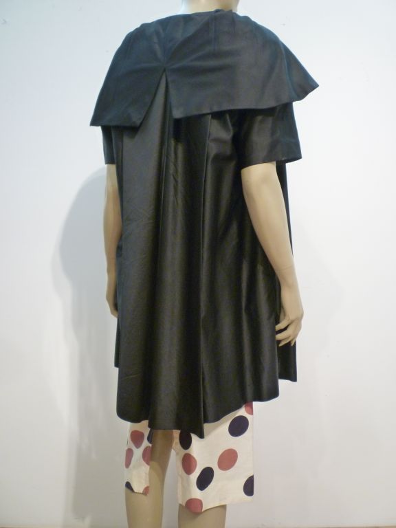 Women's 50s Matching Cotton Print Dress and Coat Ensemble