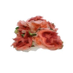 Miss Alice 50s Red/Pink Silk Floral FlowerPot Hat