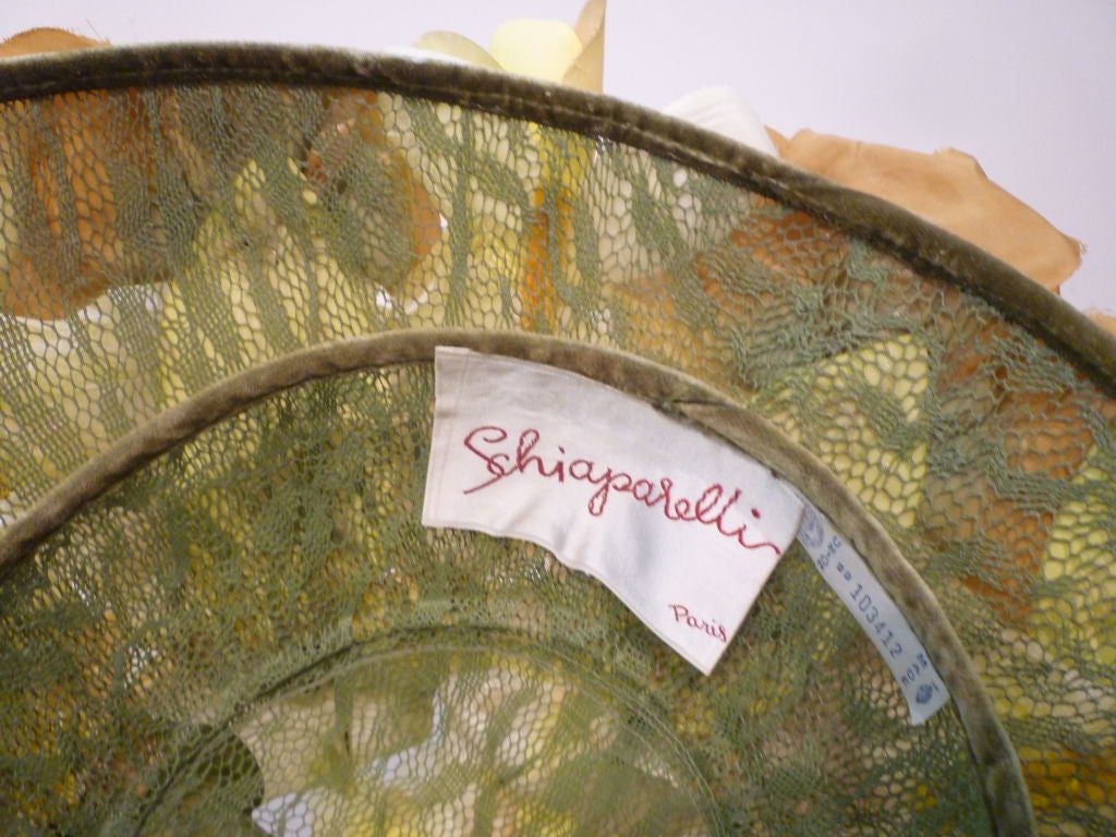 Women's Elsa Schiaparelli  Silk Floral flowerpot Hat