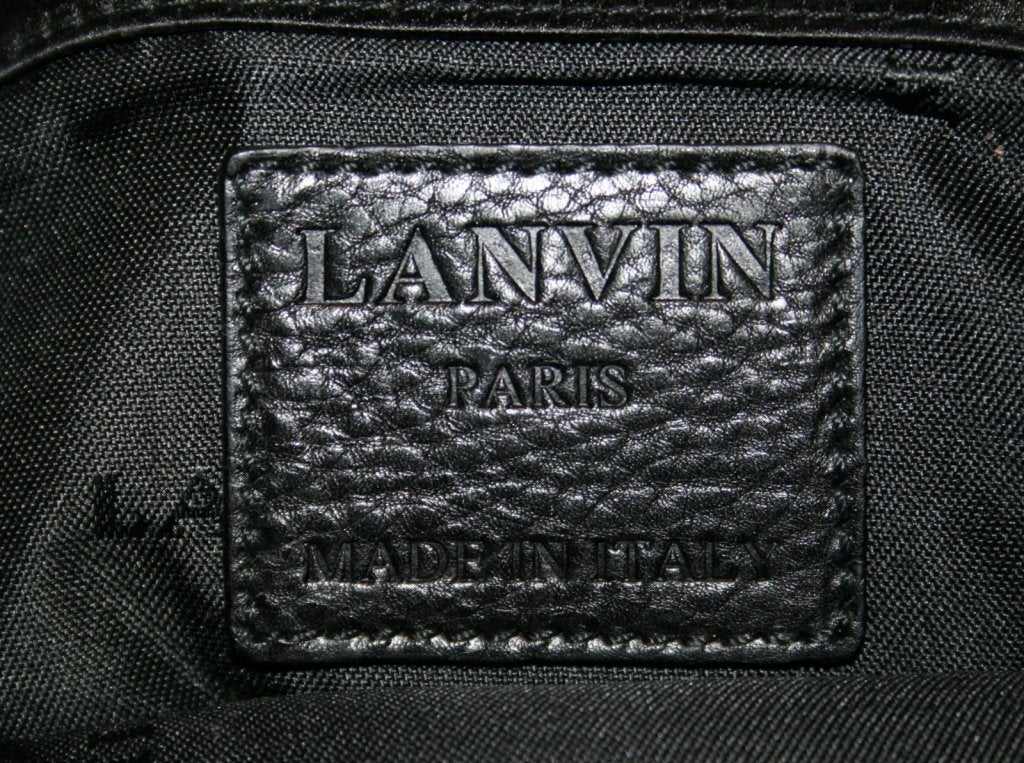 Lanvin Black Satin Evening Bag 4
