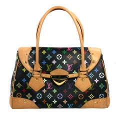 Louis Vuitton Black Multicolore Beverly GM Bag