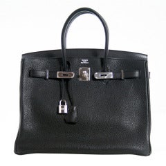 Hermès Black Togo 35 Cm Birkin With Palladium Hardware