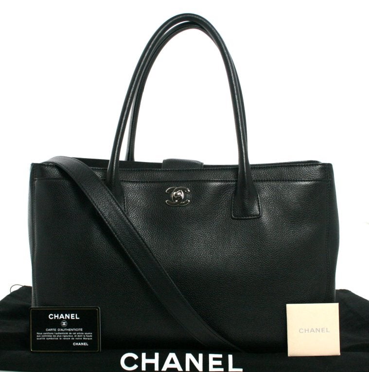 Chanel Black Leather Cerf Tote 6