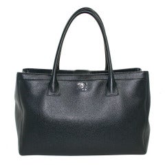 Chanel Black Leather Cerf Tote