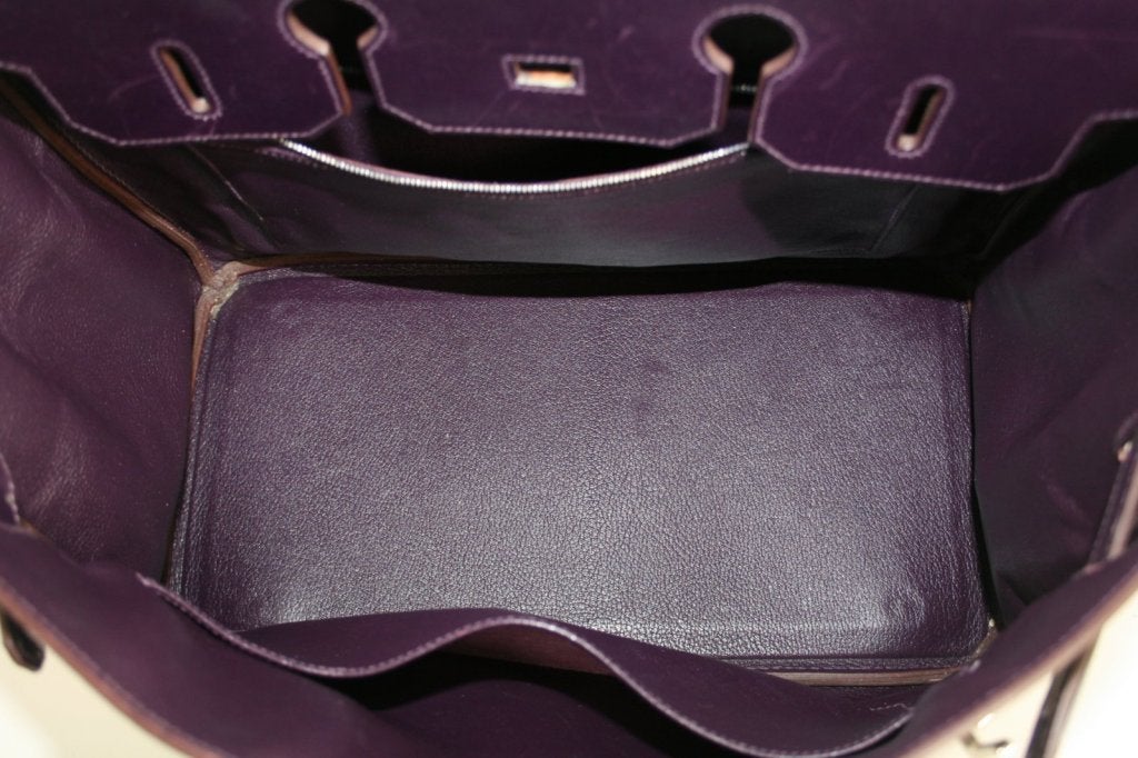 Hermès Raisin Box Calf and Vibrato 35 Cm Birkin 5