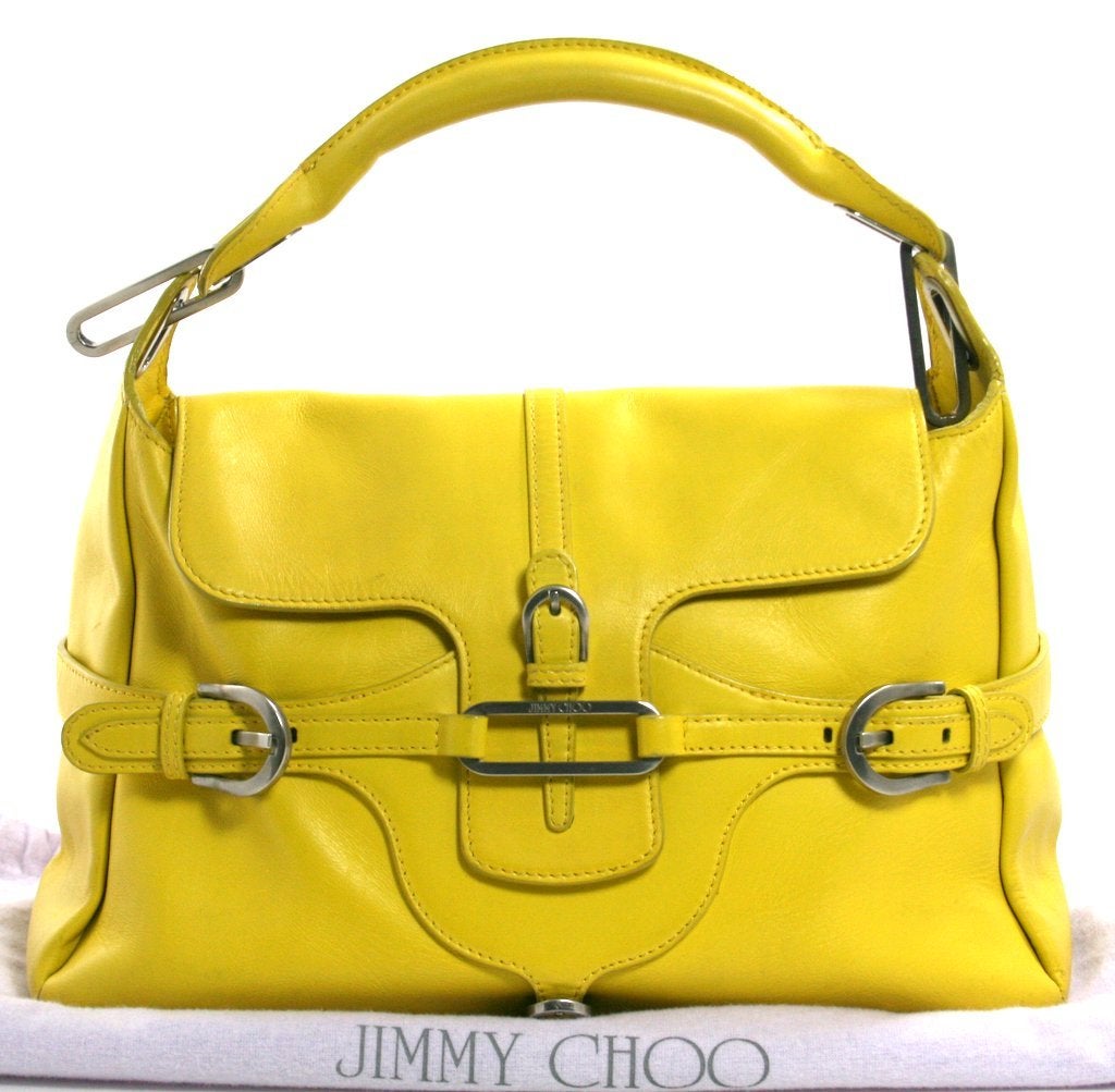 Jimmy Choo Yellow Leather Tulita Bag 6