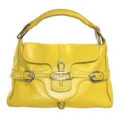 Jimmy Choo Yellow Leather Tulita Bag
