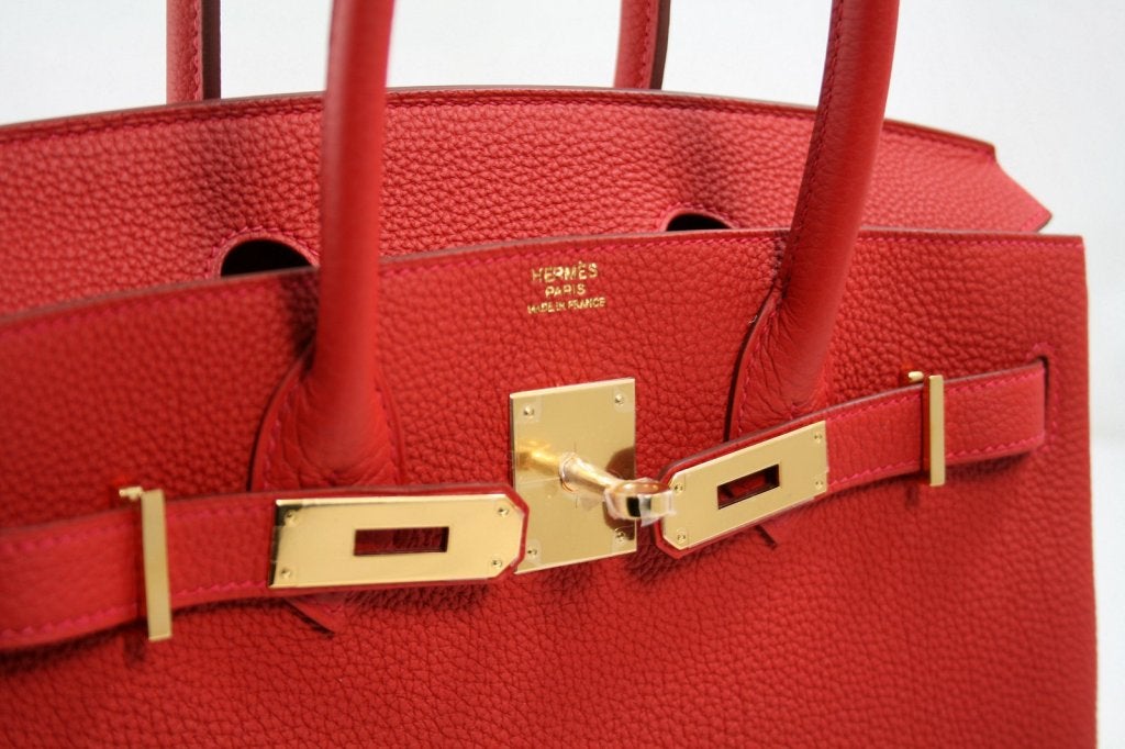 Hermès Vermillion Togo 30 Cm Birkin In New Condition In New York City & Hamptons, NY