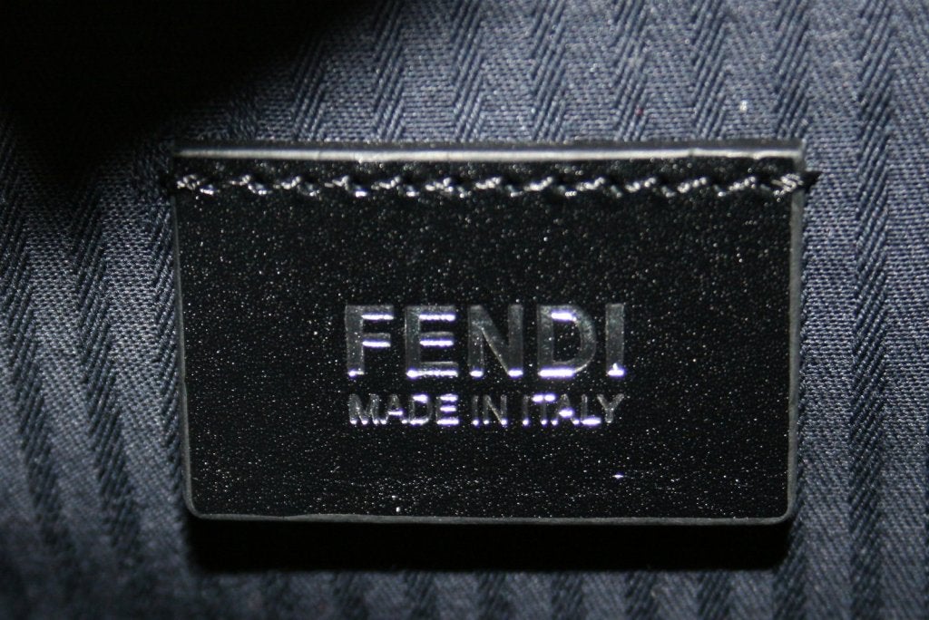 Fendi Blue Leather 2jours Large Shopper For Sale 3