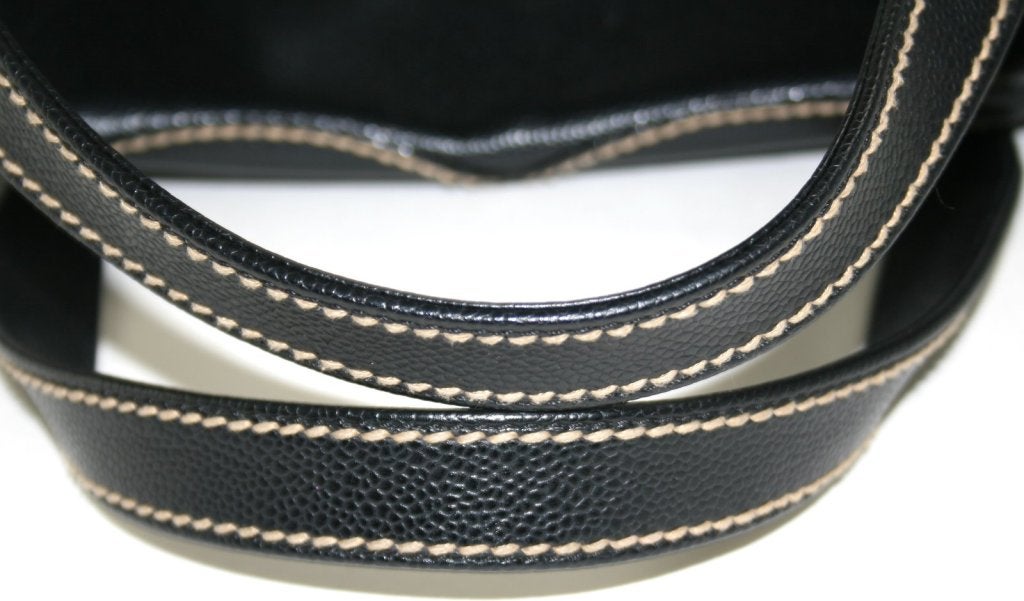 Women's Chanel Black Caviar Leather Shopper
