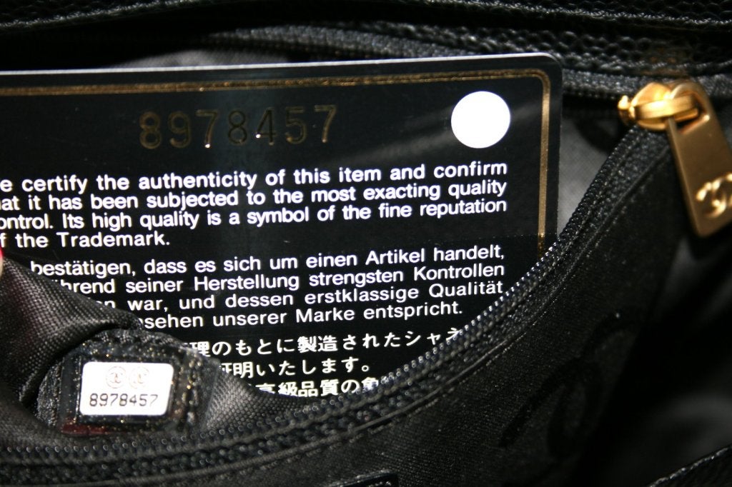 Chanel Black Caviar Leather Shopper 4