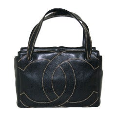 Chanel Black Caviar Leather Shopper