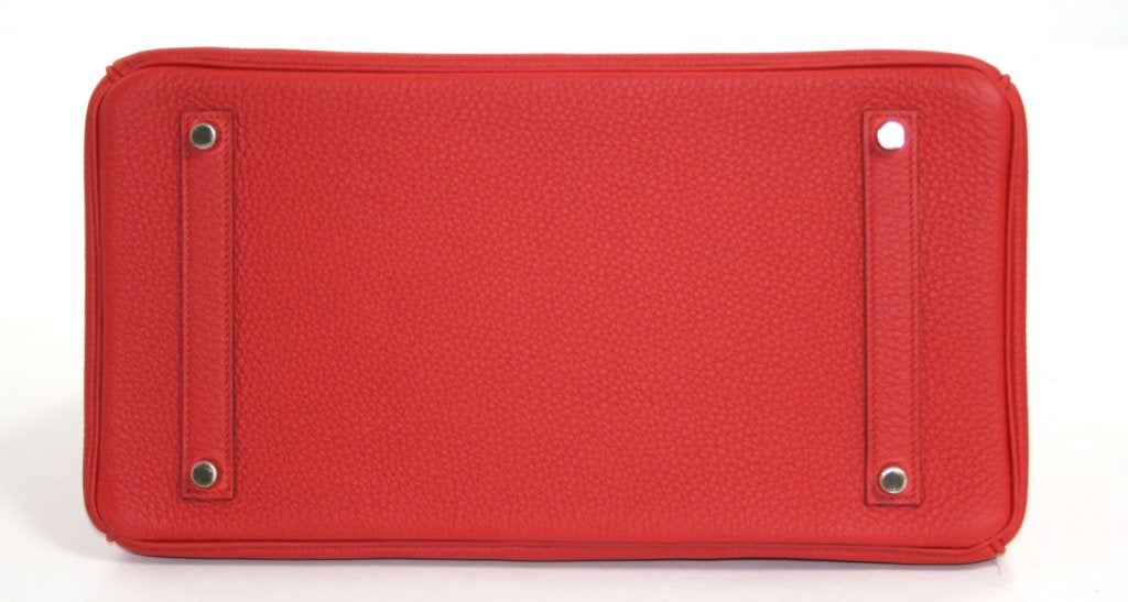 Herms Vermillion Togo Leather 35 Cm Birkin Bag at 1stdibs