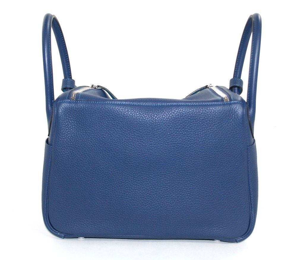Hermès Blue Sapphire 30 Cm Lindy In New Condition In New York City & Hamptons, NY