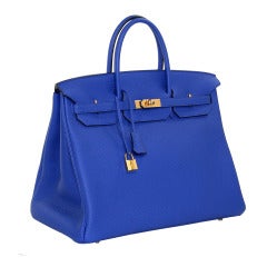 Hermès Bleu Electrique Togo Leather 35 Cm Birkin Bag